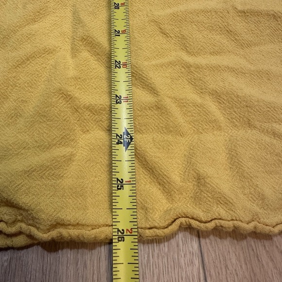 Flaw Oh My Gauze Top 2 L/XL Yellow Lagenlook Boho Minimalist Beach Coastal - Picture 6 of 9